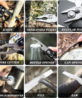 Military Grade Multitool Gift Set For Men, Grab And Go Survival Kit For Car Emergencies, Pocket EDC Tools with various functions.
