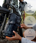 Bikepack Dry Bags Set 3.7L Each Waterproof Gear Bags attached to bike with Stretch Loc Straps for Bikepacking