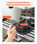 Smooth Running Benchtop Mill Drill Press With Kickass 2 HP Motor And 15.875 Inch Swing Range 150 To 2560 RPM Adjustable Speed with rotating vise close-up