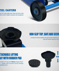 Components of Beefy 2.5 Ton Mini Hydraulic Floor Jack With 4.13 To 17 Inch Lift Range Heightening Gasket Included