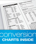 Wide Ruled Composition Notebooks Pack Of 12 With Black Marble Covers 100 Sheets Each Durable School Notebooks Open with Conversion Chart