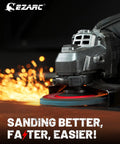 Heavy Duty Zirconia Flap Discs 40 Grit 4.5 Angle Grinder Wheels Type 27 with sparks during rust removal on metal.