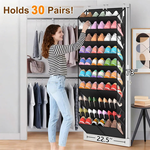 Premium Over The Door Shoe Organizer With Spacious Clear Pockets Holds Ten Tiers Of Hanging Storage Keep Your Crib Crisp And Clutter Free Perfect For Sneakers Boots Or Heels Straight Up A Legit Space Saving Vibe For Every Family