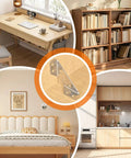 Image showing 12 Pack Universal Stainless Steel Furniture Corner Connectors With Screws used in wood tables, shelves, cabinets, and chairs.