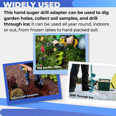 Two Stage Auger Adapter Conversion Kit For Your Drill Turns One Half Inch Hand Drills Into Ice Augers And Fits Auger Shafts In Use