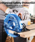 Pro Grade 7 1/4 Inch Circular Saw With A Powerhouse Motor That Slices Through Hardwood Lightweight Portable Design during safe operation.