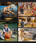 9 Inch Rechargeable Camping Fan Auto Oscillating With 20000mAh Battery for Emergency Courtyard Workshop Sports Pets use