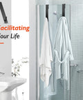 Over The Door Shower Hooks 7.5 Inch For Frameless Glass Doors Heavy Duty Stainless Steel Towel Hooks With Robes Hanging
