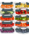 Stacked 10 Pack 22 Oz Glass Meal Prep Containers With Lids, Airtight BPA Free Food Storage For Microwave, Freezer And Oven Use.