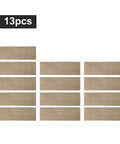 13-piece set of Non Slip Stair Treads Carpet Mats 28x9 inches, beige 100 percent polyester, for wooden steps