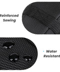 Detailed view of Ride Ready Under Seat Bike Saddle Bag Ultra Durable PU Diamond Grid with reinforced sewing and water resistance