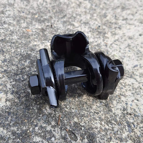 Sturdy Bike Seat Clamp For Standard Rail Saddles, Durable Seven Eighth Inch Inner Diameter, black classic design, Taiwan made