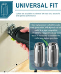2 Pack Replacement Collet Kit For Spiral Saws And Drywall Cutout Tools One Eighth Inch Compatible With CN1 And DEWALT