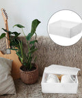 Premium Collapsible Oxford Cloth Drawer Organizer With Lid For Underwear Bras And Bathing Suits on a cozy sofa.