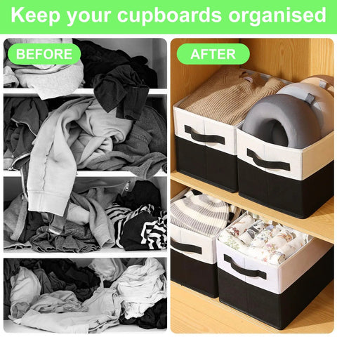 Heavy Duty Large Shelf Storage Bins Four Pack Black Collapsible Fabric Storage Baskets Foldable Closet Organizers Built Like A Tank With Hardcore Durability Rock Solid Knockout Quality