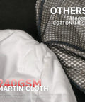 Close-up of Reversible 8-Panel Welding Cap With Flame Resistant 240GSM Fabric And 100 Percent Cotton Lining versus 130GSM mesh.