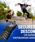 Single-Piece Skateboard Ramp For Beginners, 44 Inches Long, 220 Pounds Capacity, Durable Non-Slip Textured Surface in use outdoors