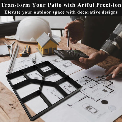 Professional using DIY Garden Path Stepping Stone Molds 2 Pack Reusable Concrete Paver Molds For Outdoor Patio Pathway Create Real Stone Look Walkway Easily No Tools Required on plans.