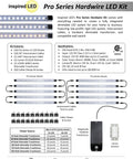 Diagram of 12V Hardwire Kitchen Light Kit With Dimmable LED System 4000K Pure White Under Cabinet Lighting 40W Transformer Easy Install