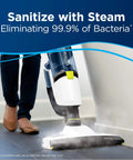 Kick Dust And Grime To The Curb With This All In One Vacuum And Steam Mop Featuring Digital Controls, cleaning tile floor with steam.