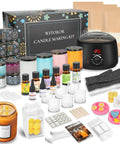 Complete DIY Candle Making Kit With Digital Soy Wax Melt Warmer, Scented Candles Supplies, Jars, Wicks, Dyes, Essential Oils