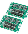 Built Tough 18650 Li Ion Battery Protection Circuit Board With Auto Balance 3s 60a dual boards, green PCB, for DIY mods.