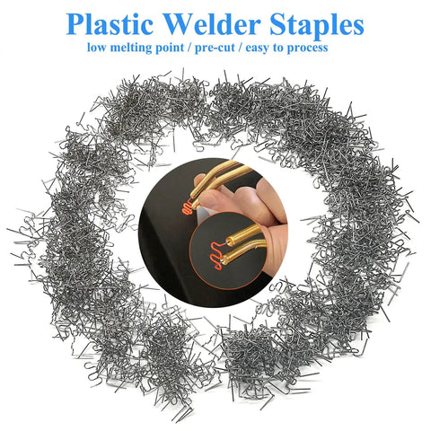 1000Pcs 0.8mm Wave Plastic Welder Staples Kit For Thick Plastic Repairs DIY Friendly Easy Fix Pre Cut Ends
