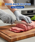 Level 5 Cut Resistant Gloves For Chefs And Butchers With Food Grade Puncture Resistant Safety Tough As Nails Grip cutting meat