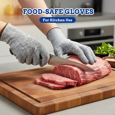Level 5 Cut Resistant Gloves For Chefs And Butchers With Food Grade Puncture Resistant Safety Tough As Nails Grip cutting meat