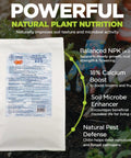Organic Crab Meal Fertilizer 4 2 0 NPK, Calcium 18 Percent, Natural Soil Amendment For Garden, Lawn, And Flower Beds, Improves Soil Health And Boosts Plant Growth With Slow Release Nutrients, 20 Pound Bag displayed in garden