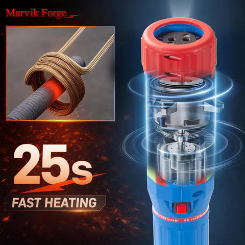 1400W Handheld Induction Heater Kit 110V Flameless Heat close-up with 10 coils and fast heating feature