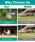 Kickass Black Hardware Cloth 1/2 Inch By 24 Inches By 50 Feet Long 19 Gauge Premium Grade Welded Steel Wire Mesh Roll protecting chickens and rabbits.