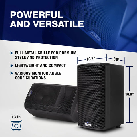 350W 8 Inch Powered PA Speaker With Bluetooth And 2 Channel Mixer For Mobile DJs And Musicians BiAmped Line Level Output
