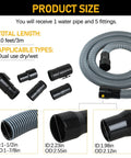 10ft Heavy Duty 1-7/8 Inch Wet Dry Vacuum Hose And Accessories Kit Compatible With Ridgid And Craftsman Vacs coiled with attachments