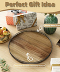 Kick Your Kitchen Clutter To The Curb With This Smooth Spinning Acacia Wood Lazy Susan Turntable Organizer And Round Wooden Tray for condiments.