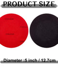 Six Piece Bowling Ball Sanding Pads Kit With 5 Inch Pads In Grit P500 P1000 P2000 for resurfacing, close-up of two sanding pads