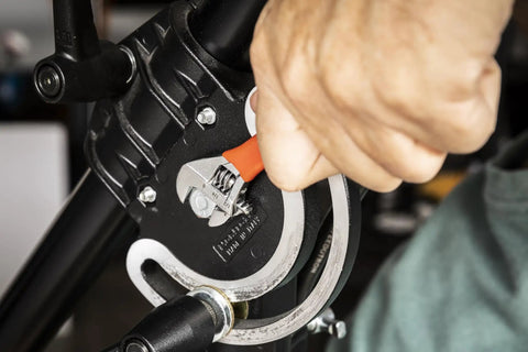 Using 4 Inch Adjustable Cushion Grip Wrench With Ergonomic Handle, Hex Jaw Design For Tight Grips, Half Inch Capacity, Model AC24CVS