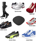 Sneaker Hole Repair Patch Kit For Toe And Heel Wear Prevention, Quick Patch Inserts, Black, compatible with various shoe types.