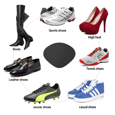 Sneaker Hole Repair Patch Kit For Toe And Heel Wear Prevention, Quick Patch Inserts, Black, compatible with various shoe types.