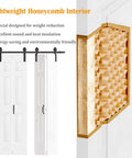 Smooth Glide Bi Fold Barn Door 84 Inch Tall Pre Built Six Panel Closet Slab with lightweight honeycomb interior design.