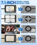 Comparison of Massive 7 Inch Floor Magnifier Lamp With Light And Stand Flexible Gooseneck 10X To 30X Magnification to other lenses