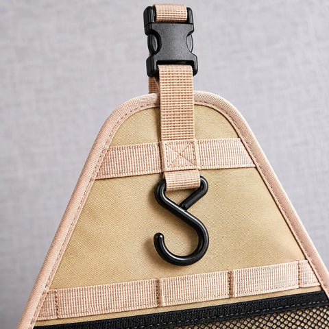 Camping Storage Organizer For Camping Rack Side Bag with S-hook attachment detail