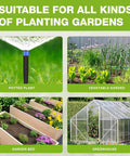 All In One Garden Drip Irrigation Kit No Tools Needed With Push To Connect Fittings And Fifty Nine Feet Flexible Tubing for various garden settings