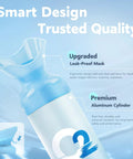 Portable 10 Liter Oxygen Canisters With Leak Proof Mask 97 Percent Pure O2 Oxygen Tank For Altitude Athletes Recovery and Support