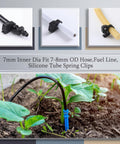25 Pack One Quarter Inch Max Grip Double Gripping Nylon Hose Clamps With Adjustable Ratcheting Mechanism for Garden Irrigation.