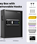 Heavy Duty 103 Position Electronic Key Lock Box With Anti Theft Deposit Slot And Key Out Tags Wall Mount Key Safe With Code