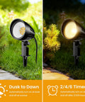 Low Voltage Landscape Lighting Kit With 100W Transformer, 12W LED Garden Lights, 65 Ft UL Listed Wire, dusk to dawn, timer
