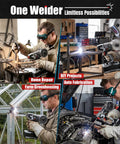 2 in 1 Handheld MIG and Stick Welder Workhorse Portable 250A in use for home repair and auto fabrication projects