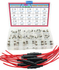 Inline Fuse Holder Kit With Ten 18 AWG Screw Type Fuse Holders And One Hundred Fifty Quick Blow 250V Fuses In Multiple Ratings