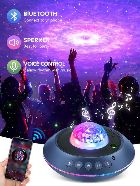 Galaxy Projector For Bedroom With Bluetooth Speaker Dope Light Show And 41 Sky Modes Remote Control And Timer Built In Mood Lighting